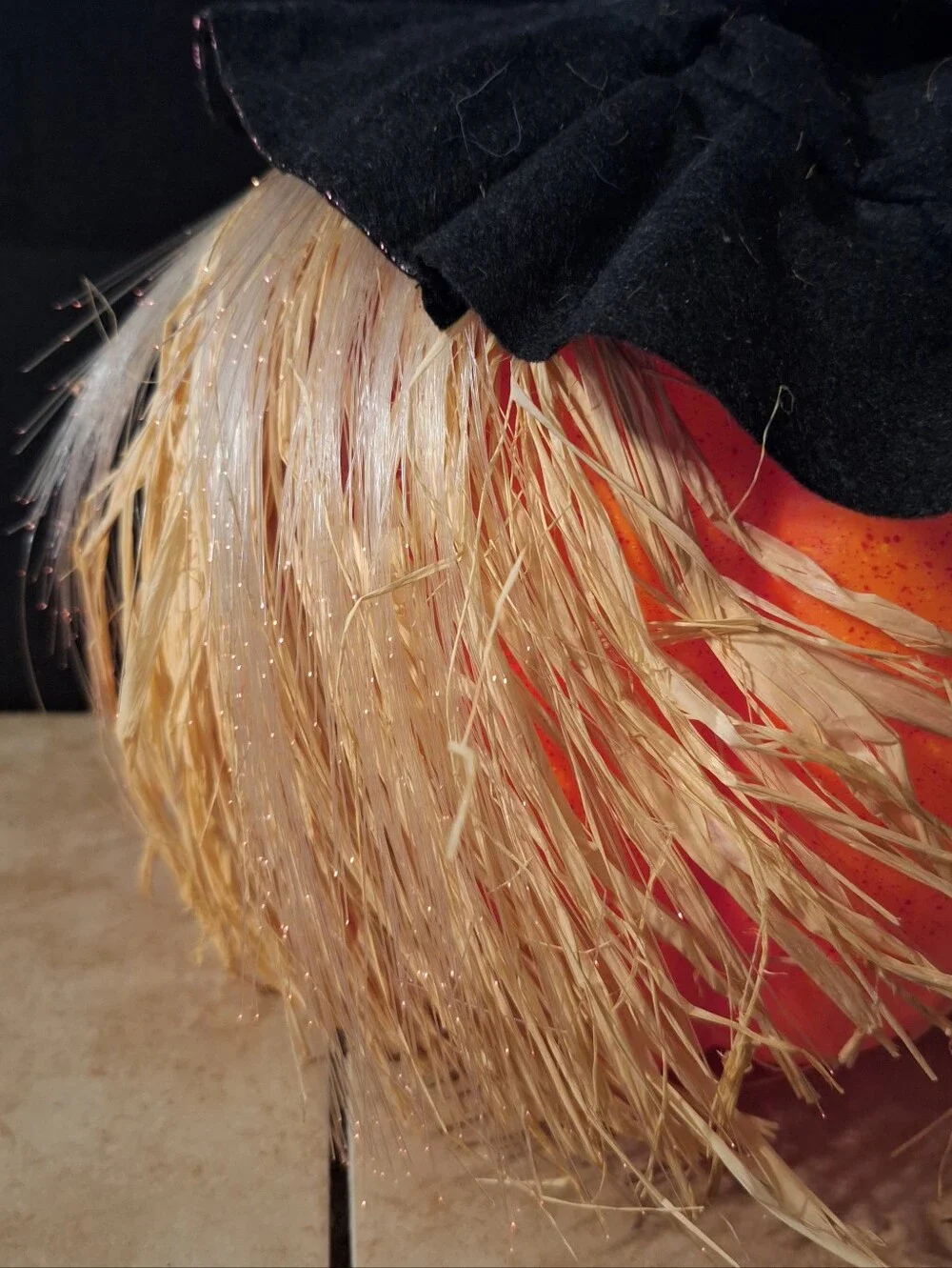 Fiber optic Halloween Jack-o'-Lantern Scarecrow Pumpkin Light Indoor Corded Fall